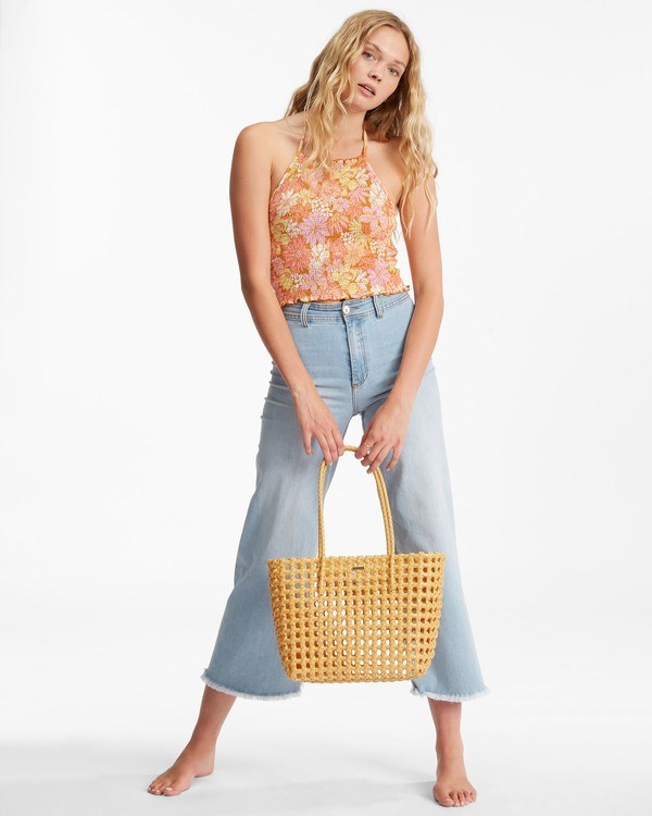 Billabong Bright Side Carry Tote Bag Golden Dream | ESBLVF351