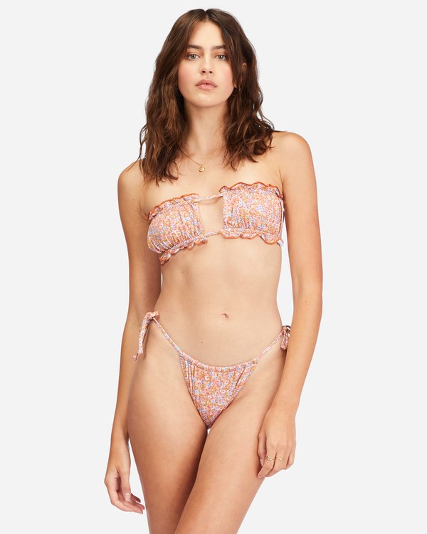 Billabong Chase The Sun Ruched Bandeau Bikini Top Multi | ITOEZX471