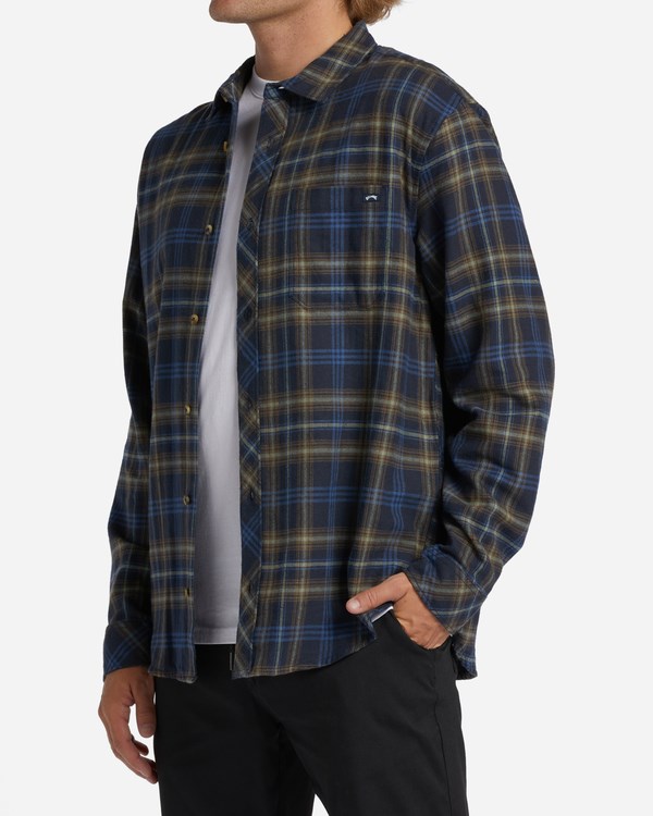 Billabong Coastline Flannel Shirt Midnight | CQMNPR203