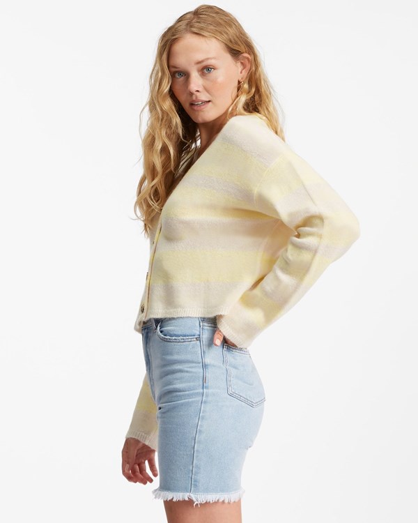 Billabong Corta N Sweet Cropped Cardigan Sueter Creme | QKTYIR570