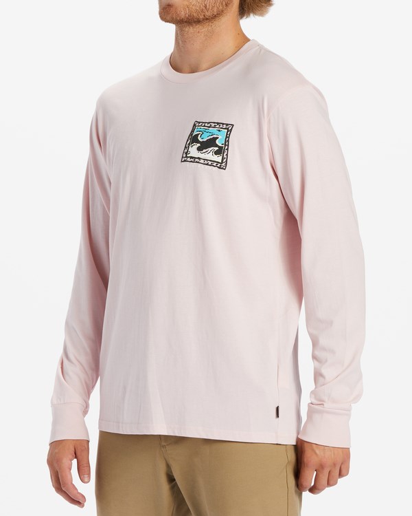 Billabong Crayon Wave Long Sleeve T-Shirt Rosas | EHRCDF814