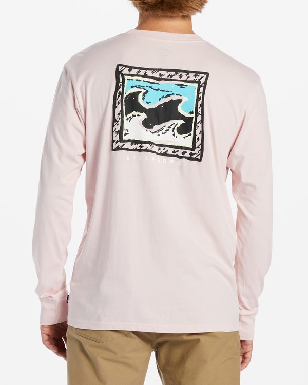 Billabong Crayon Wave Long Sleeve T-Shirt Rosas | EHRCDF814