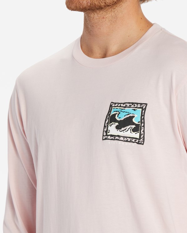 Billabong Crayon Wave Long Sleeve T-Shirt Rosas | EHRCDF814