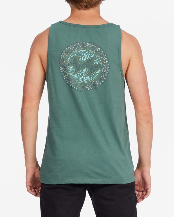 Billabong Crayon Wave Tank Top Verde | XLMAHD312