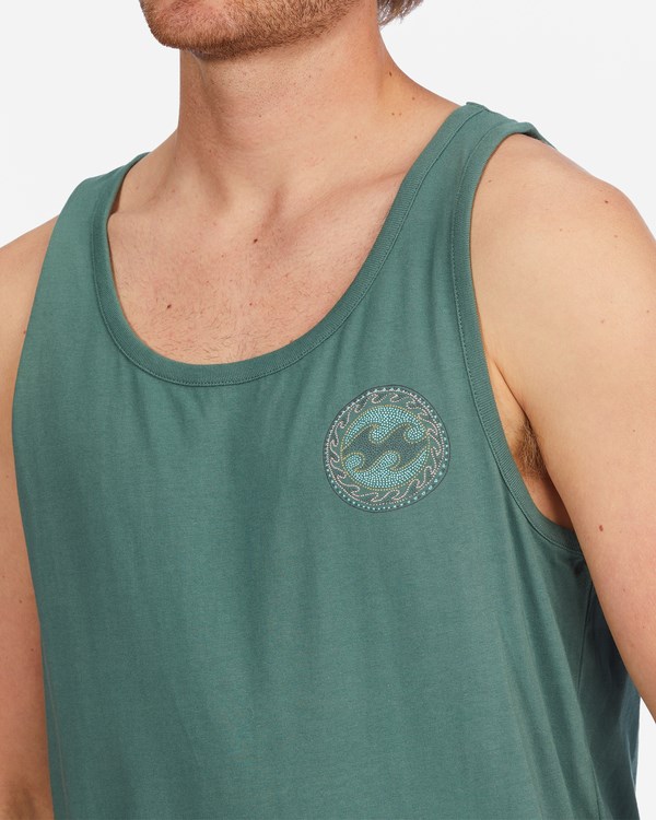 Billabong Crayon Wave Tank Top Verde | XLMAHD312