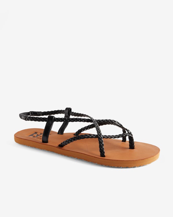 Billabong Crossing By Braided Sandals Negras | OAXLPK480