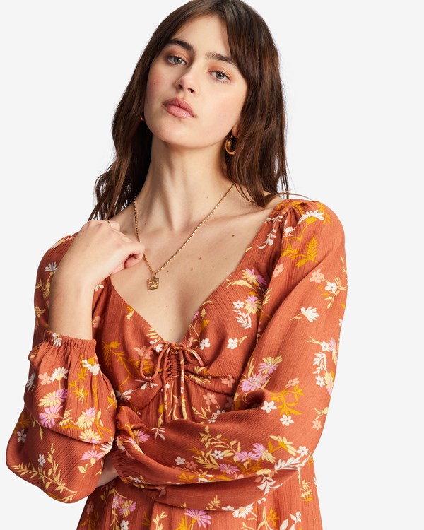 Billabong Crush On You Mini Vestido Chocolate | QGWUTO941