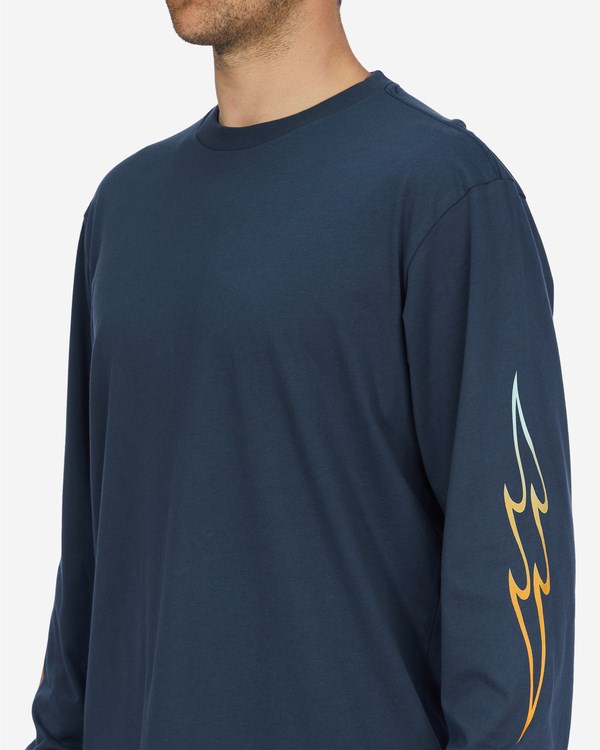 Billabong D Bah Wave Long Sleeve T-Shirt Azul Marino | FEDTMI571