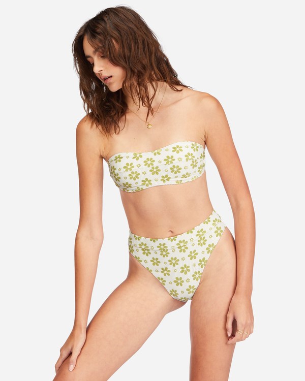 Billabong Daisy Chain High Maya Bikini Bottoms Salt Crystal | IEKZGD528