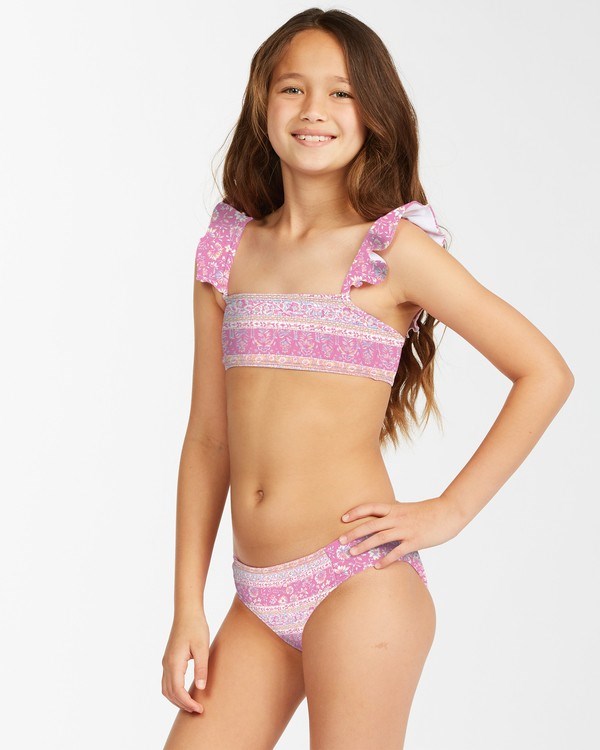 Billabong Day Dreamer Ruffle Bikini Set Rosas | FNUMCO480