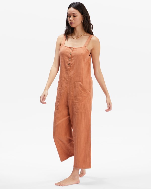 Billabong Daydream Jumpsuit Toffee | SNCLTX738