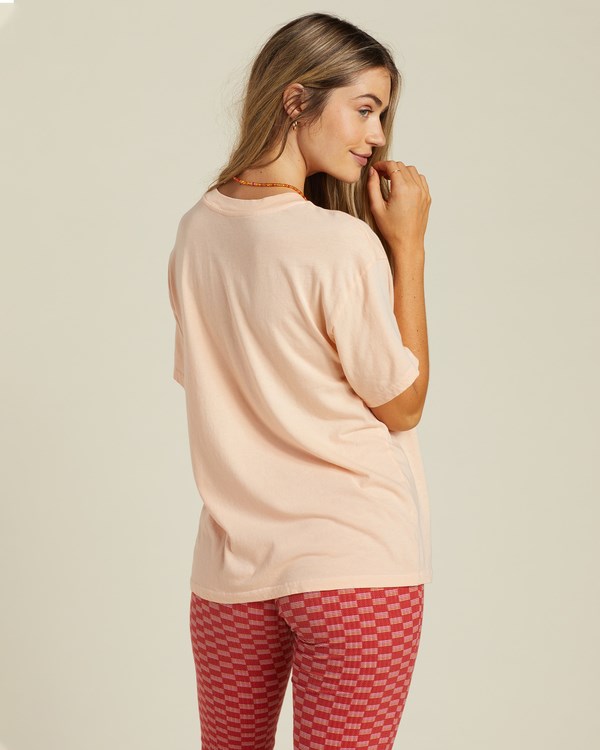 Billabong Desert Nights Estampadas Boyfriend T-Shirt Soft Peach | TZBQJG785