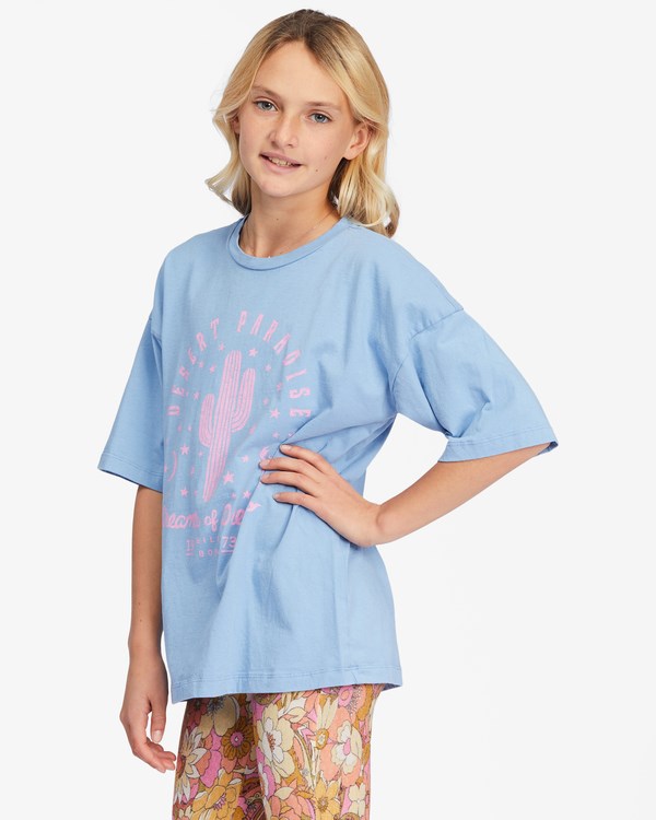 Billabong Desert Paradise Estampadas Boyfriend T-Shirt Indigo Claro | LIDOAM290