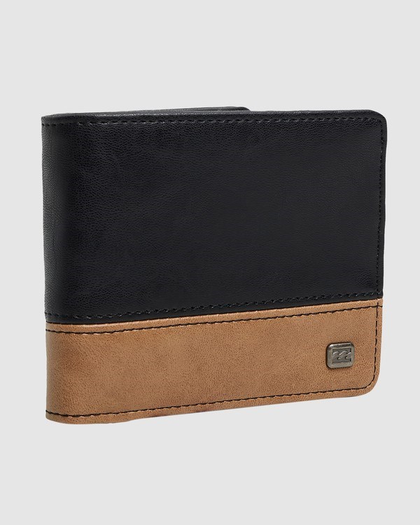 Billabong Dimension Bi-Fold Wallet Black/Tan | GKJTEN042