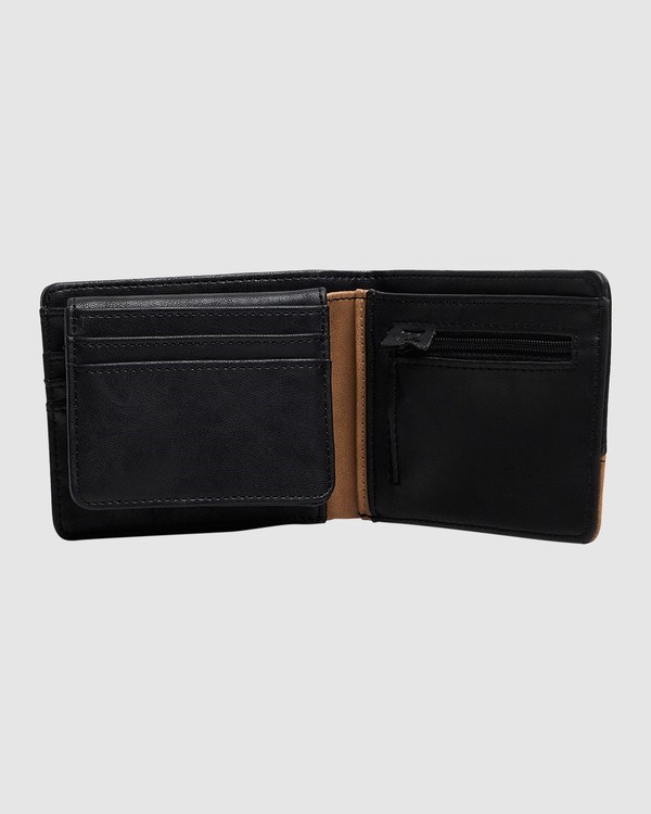 Billabong Dimension Bi-Fold Wallet Black/Tan | GKJTEN042