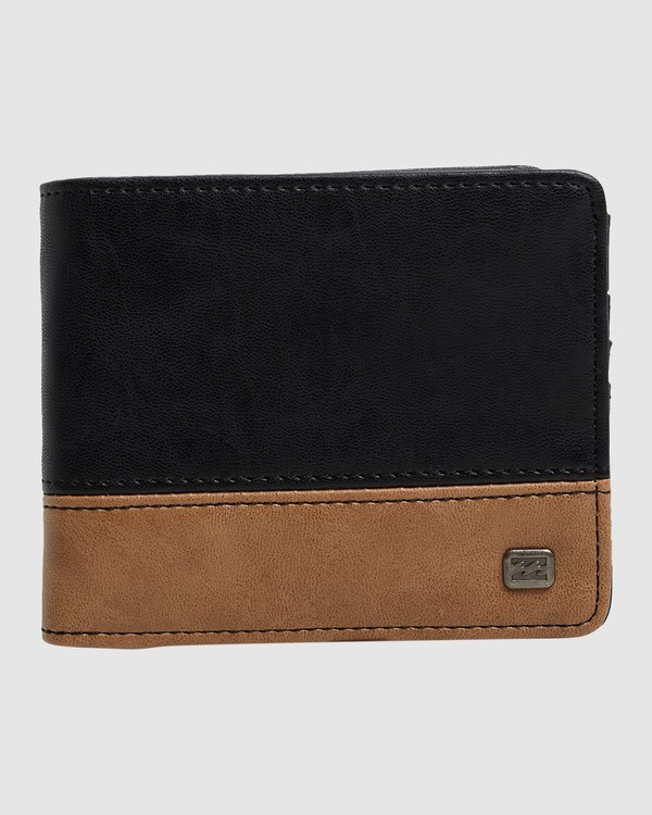 Billabong Dimension Bi-Fold Wallet Black/Tan | GKJTEN042