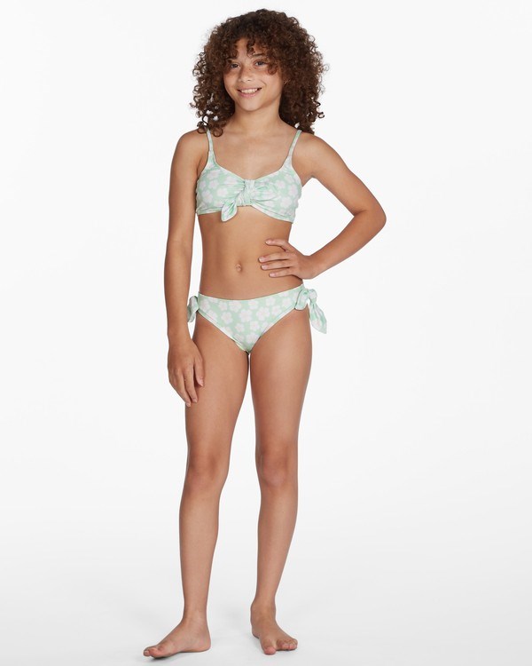 Billabong Ditsy Love Knotted Altas Trilet Bikini Set Honey Dew | GCZSYU324