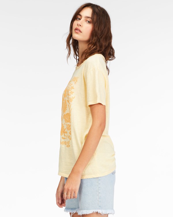 Billabong Dream All Day Boyfriend T-Shirt Buttermilk | NQILXE107