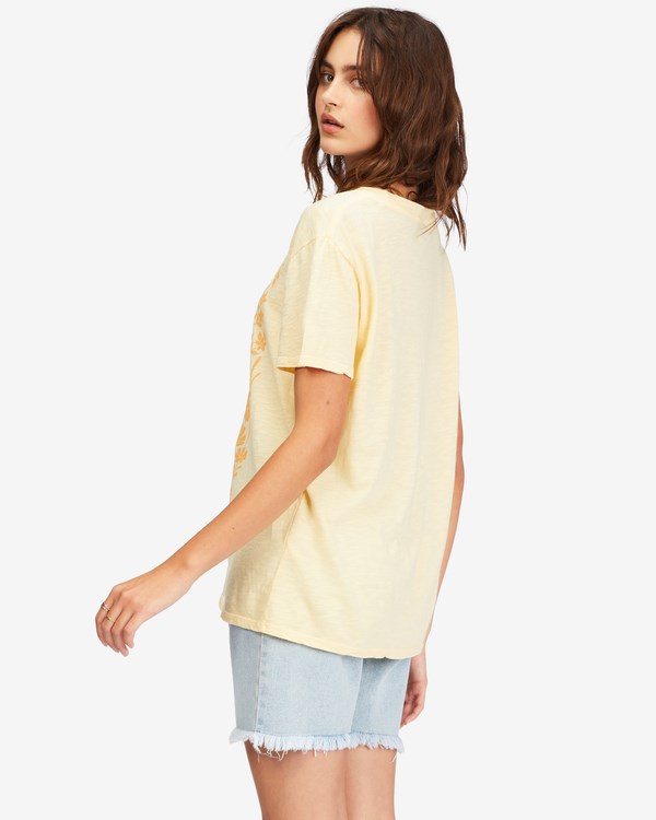 Billabong Dream All Day Boyfriend T-Shirt Buttermilk | NQILXE107