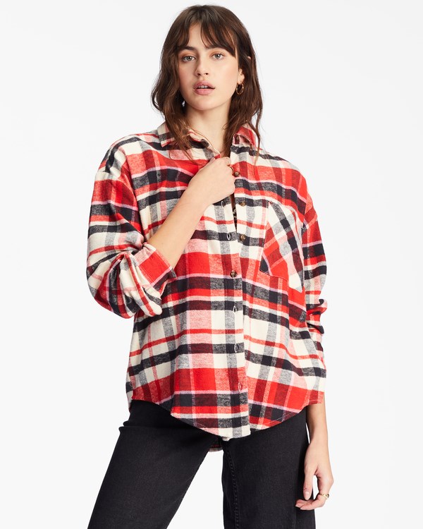 Billabong Easy Breezy Long Sleeve Button-Up Shirt Rojas | XKHIEM598