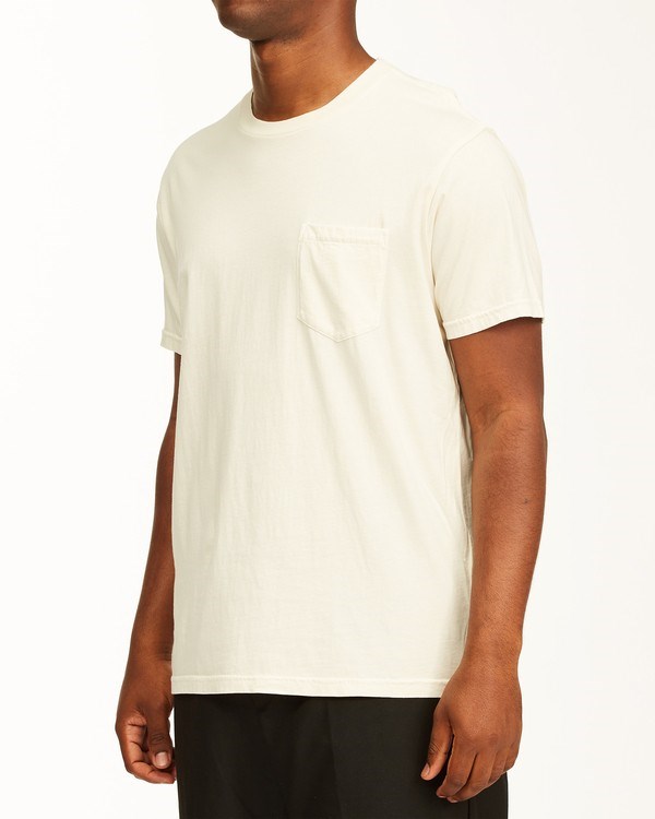 Billabong Essential Pocket Wave Washed T-Shirt Blancas | PDBSLI024