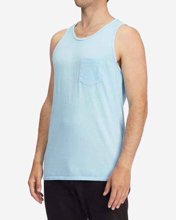 Billabong Essential Wave Washed Pocket Tank Top Azules | FZMTWG560