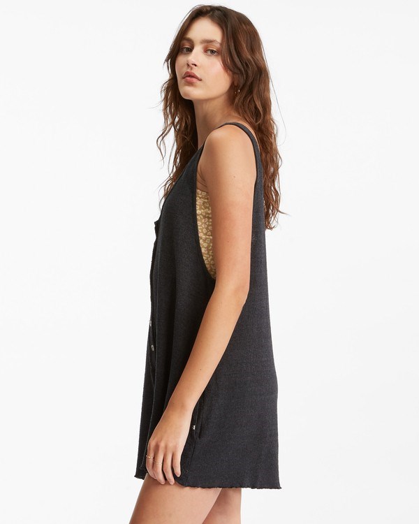 Billabong Fade Away Button-Up Knit Romper Negras | QDPWIG403