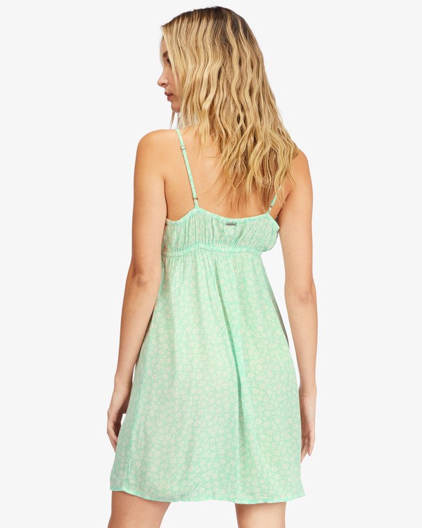 Billabong Feelin Blue Mini Slip Vestido Verde Menta | DZJERY954