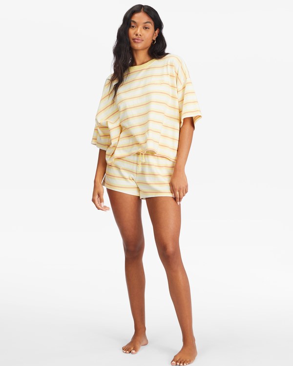 Billabong Feeling Free Boxy T-Shirt Pina Colada | IPBQTD694