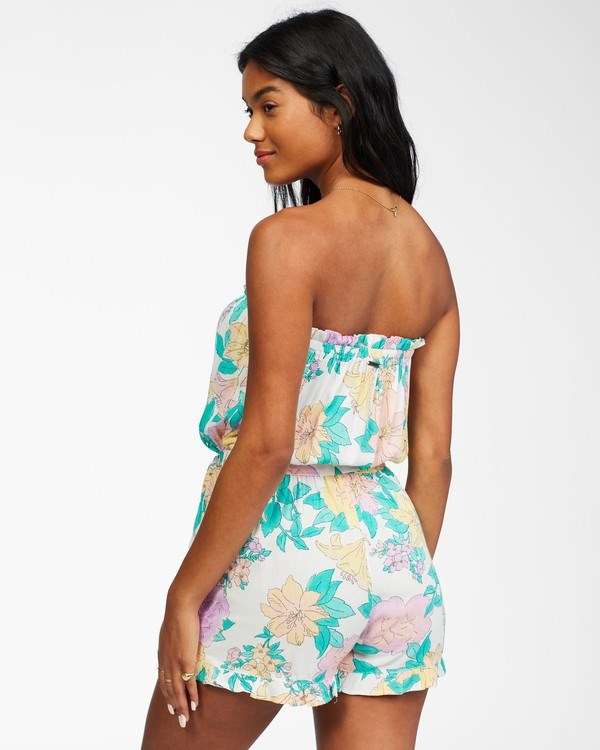 Billabong Flower Days Romper Salt Crystal | UIKMCX923