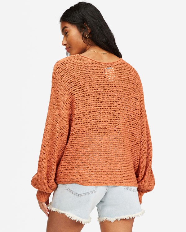 Billabong Forever Golden V-Neck Pullover Sueter Toffee | LOKSGW498