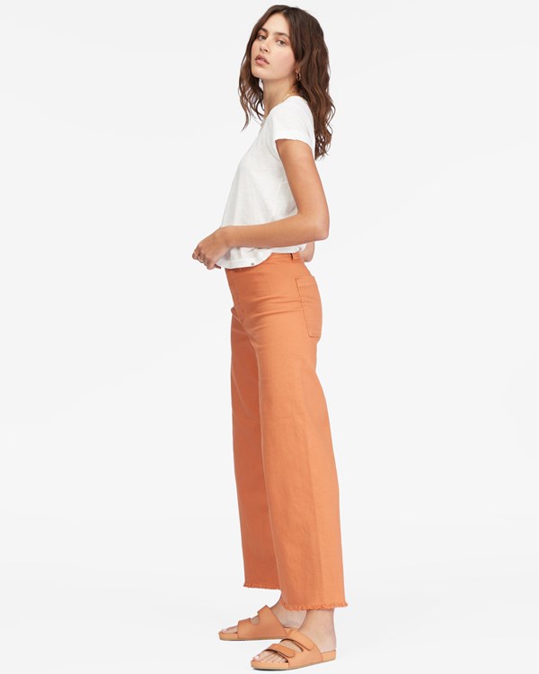 Billabong Free Fall High-Cintura Pants Desert Clay | DPVGCK012