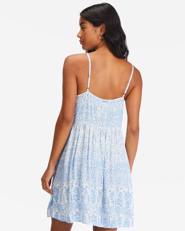 Billabong Glow Up Babydoll Vestido Salt Crystal | RABKIE396