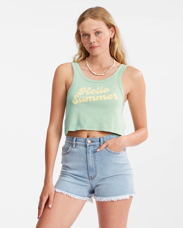 Billabong Greetings From Paradise Tank Top Verde Menta | ONWRLP693