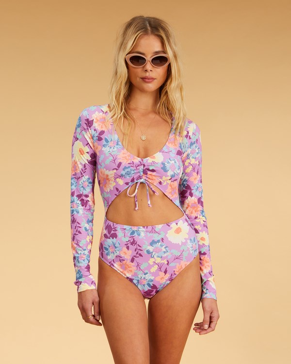 Billabong Halleys Garden Long Sleeve Swimsuit Multi | IRZTEQ630