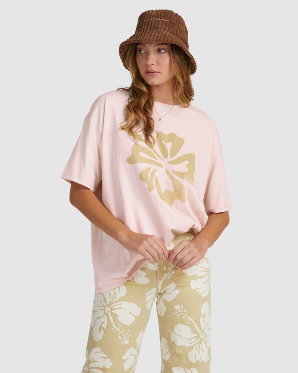 Billabong Hawaii Dreaming Boyfriend T-Shirt Rosas | ZBWYMS965