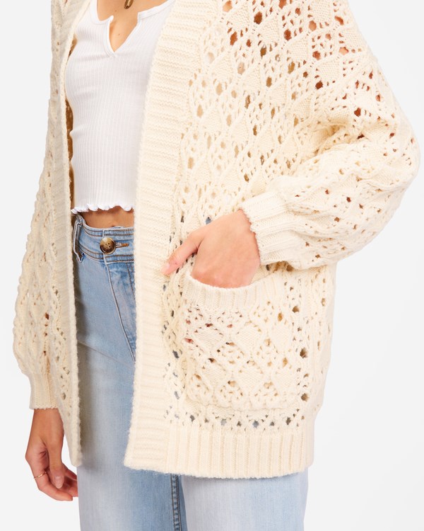 Billabong Hideaway Open Front Cardigan Sueter Blancas | QBXVMK193