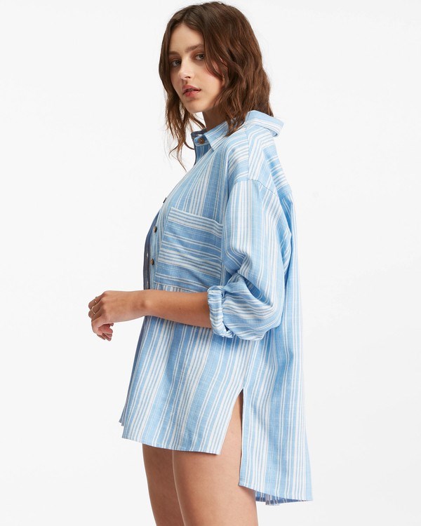 Billabong In The Tide Button-Down Shirt Azules | XENWBS906