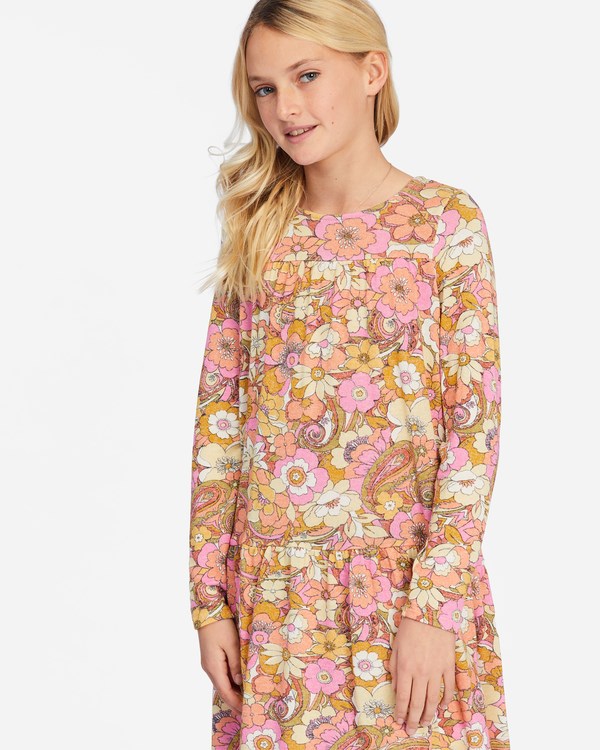 Billabong In The Wild Long Sleeve Mini Vestido Chocolate | GJNRHT391