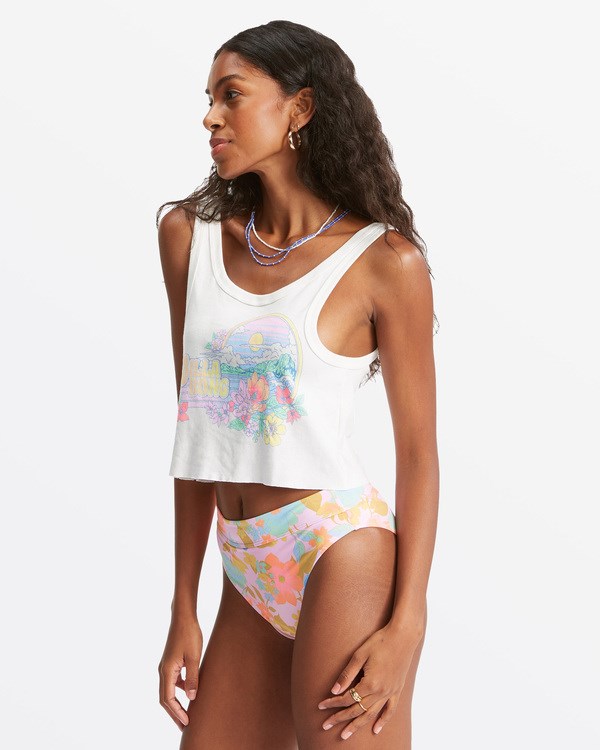 Billabong Island Flower Tank Top Salt Crystal | LEAIHZ705