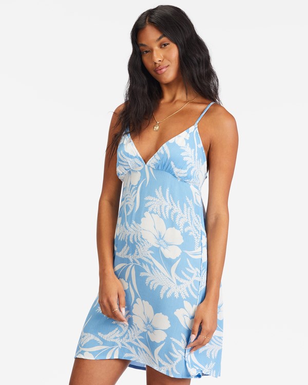 Billabong Just Add Sun Mini Slip Vestido Azules | GPTQRO042