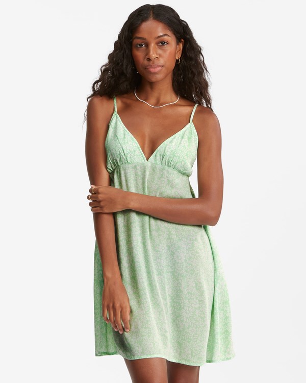 Billabong Just Add Sun Mini Slip Vestido Honey Dew | REQVON813