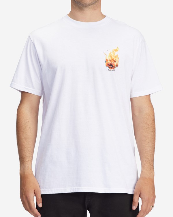 Billabong Kamea Burn Corta Sleeve T-Shirt Blancas | WAEFGP497