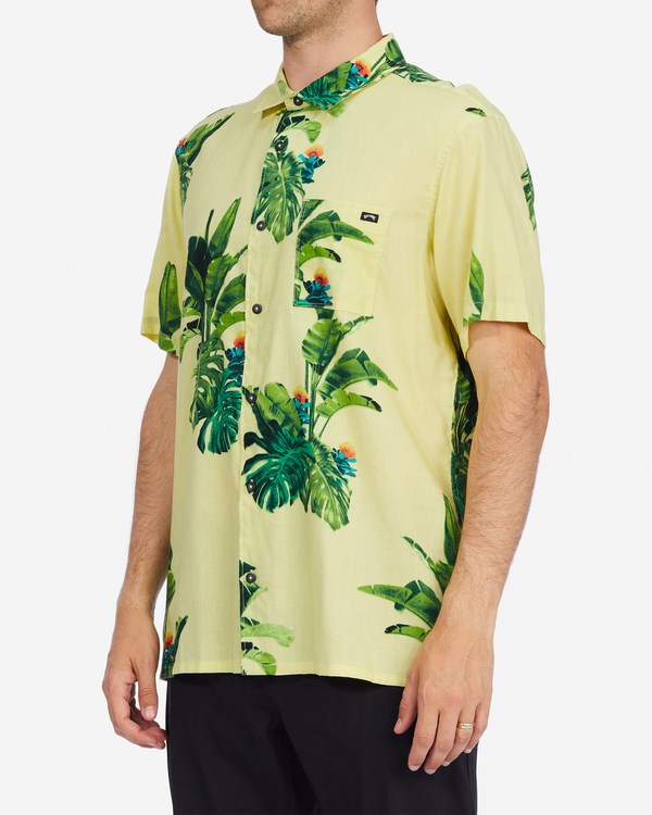 Billabong Kamea Jungle Corta Sleeve Shirt Amarillo | RXUYEK904