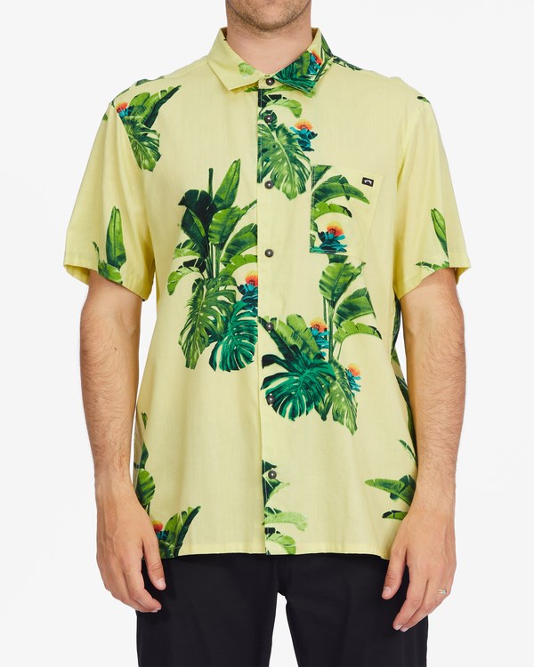 Billabong Kamea Jungle Corta Sleeve Shirt Amarillo | RXUYEK904