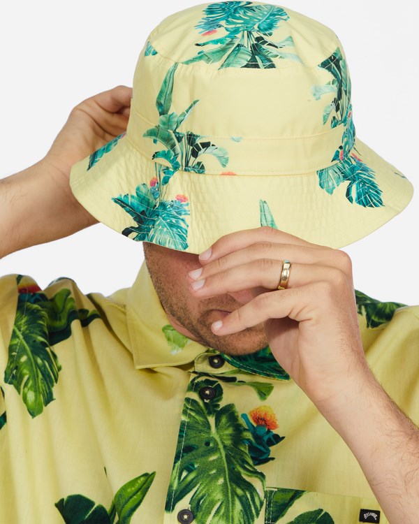 Billabong Kamea Jungle Reversible Bucket Hat Amarillo | JEGQNM241