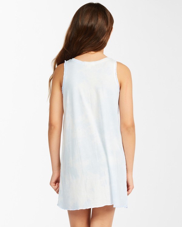 Billabong Kind Of Sweet Tie-Dye T-Shirt Vestido Azules | ZNGXHL296