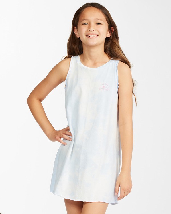 Billabong Kind Of Sweet Tie-Dye T-Shirt Vestido Azules | ZNGXHL296