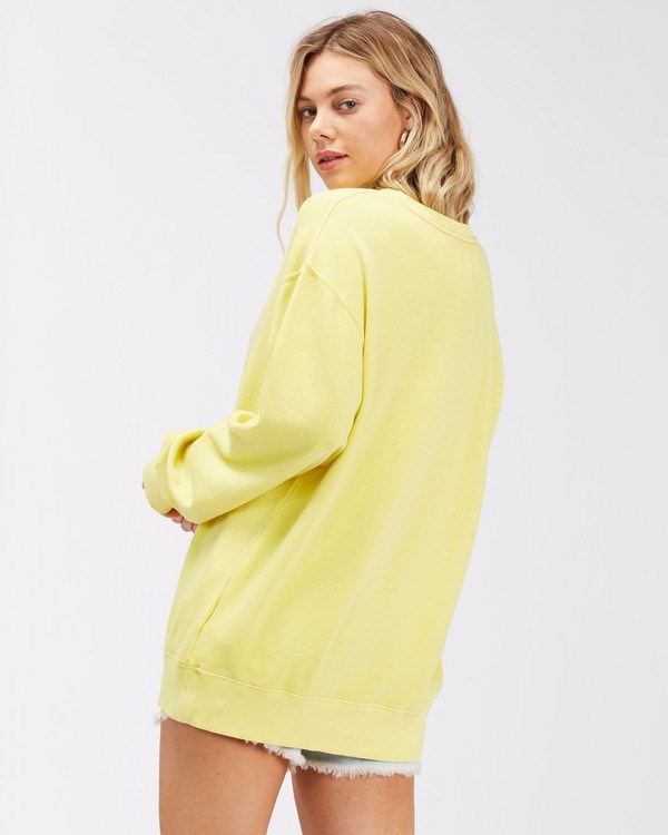 Billabong Kissed By The Sun Crewneck Sweatshirt Citron | GFIUEC153