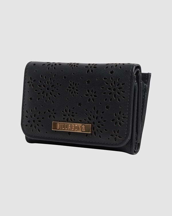 Billabong Lana Tri-fold Wallet Negras | BVRJEQ195